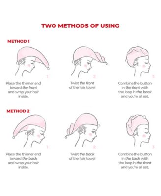 2-Pack Hair Drying Towels, 26" x 13"