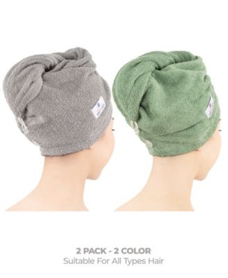 2-Pack Hair Drying Towels, 26" x 13"