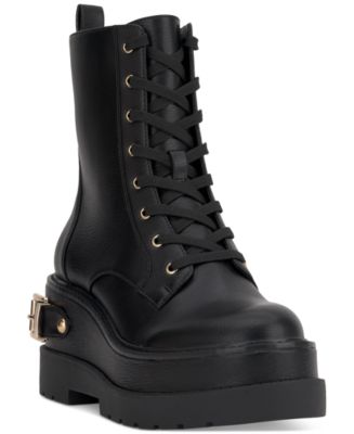 Jessica Simpson Women's Imelda Lace-Up Platform Wedge Combat