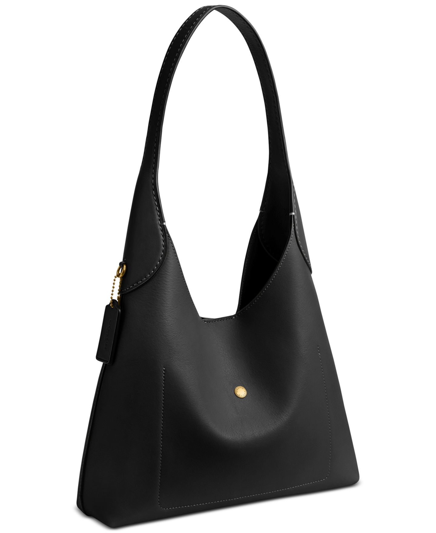 Женская сумка COACH Brooklyn Extra-Large Leather Shoulder 39, цвет: Чёрный — фото 4