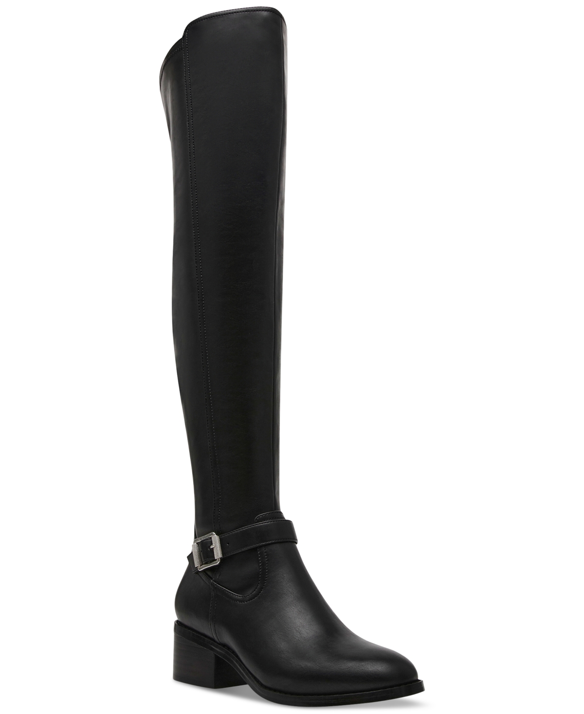 Dv Dolce Vita Women's Elyse Over-the-knee Buckle Block Heel Boot In Black