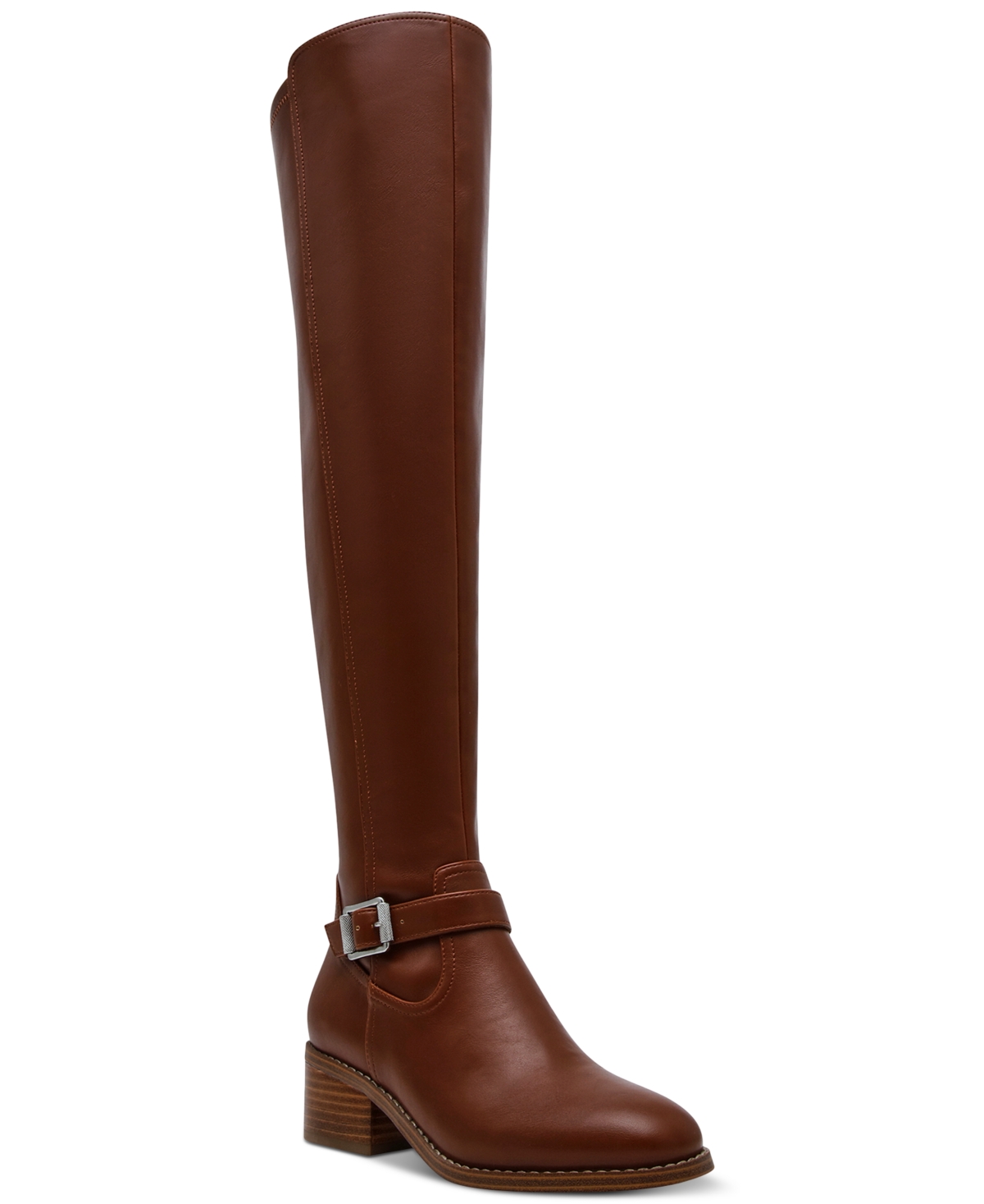 Women's Elyse Over-The-Knee Buckle Block Heel Boot - Luggage