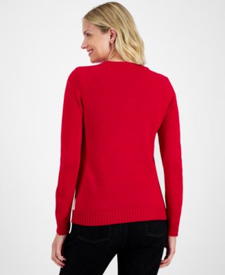 Women's Mr. and Mrs. Claus Crewneck Sweater, PXS-4X, Created for Macy's
