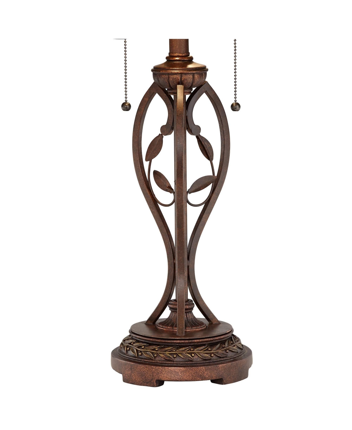 Robert Louis Tiffany Traditional Tiffany Style Table Lamp High Blossoming Bronze Brown Leaf and Vine Antique Glass Shade Decor for Living Room Bed