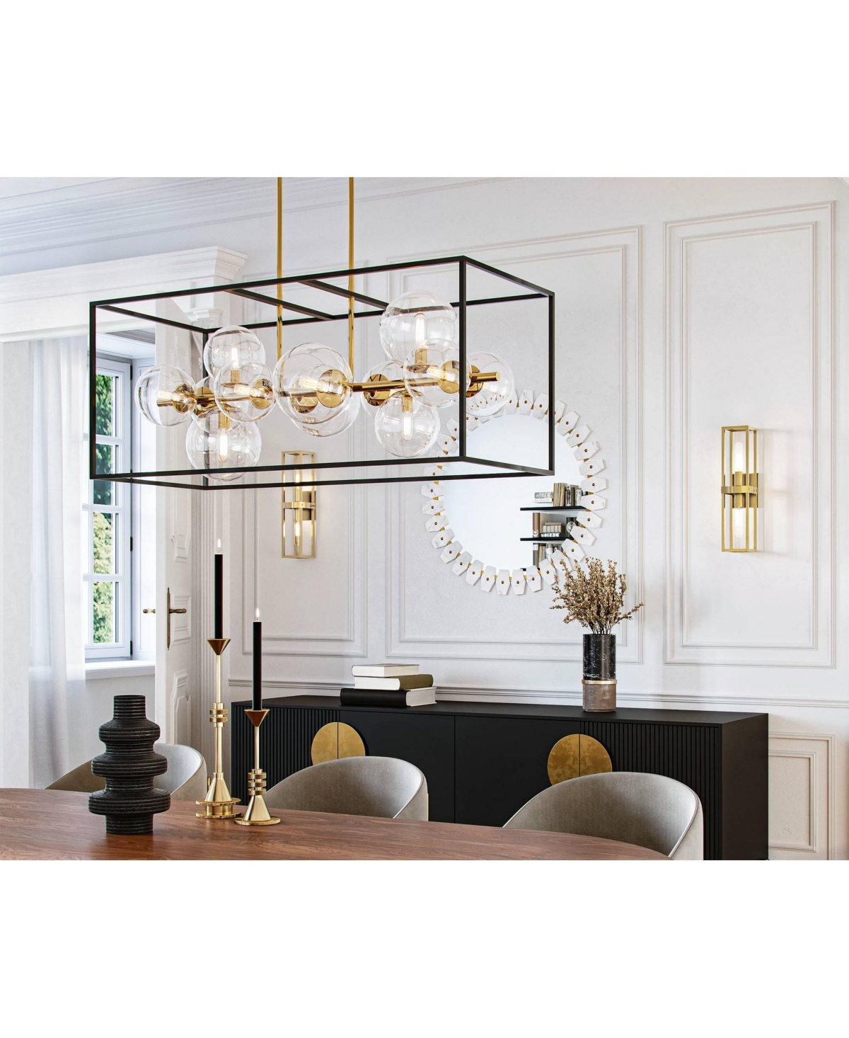 Fabrian Modern Wall Sconce Lighting Warm Brass Hardwired 18 3/4