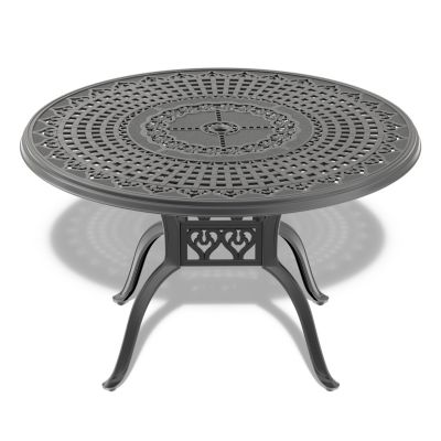 Streamdale 47" Cast Aluminum Patio Table with Umbrella Hole