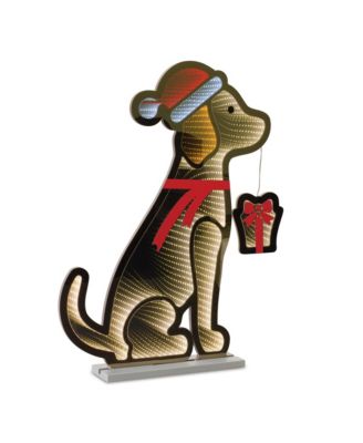 Santa Dog Infinity Light Display 31.25"h