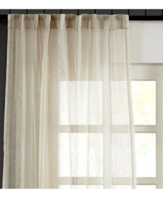 Lurex Linen Sheer Curtain Panel - Rod Pocket and Hidden Back Tabs