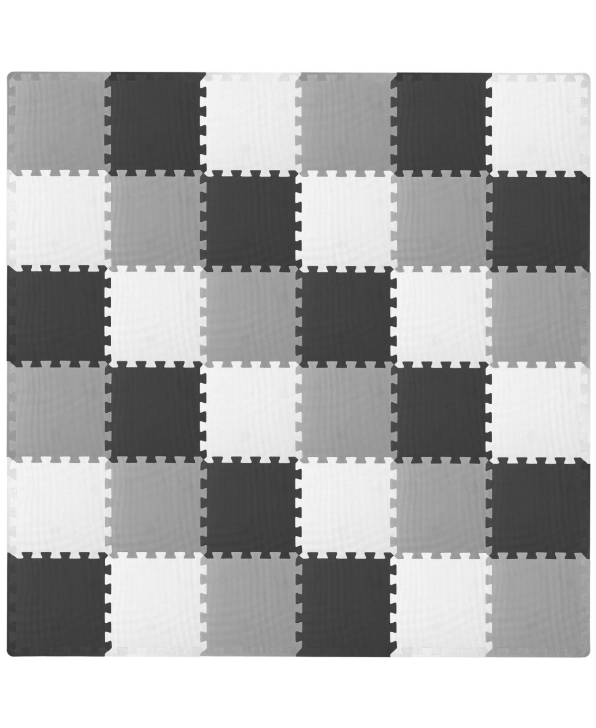 ProsourceFit ProSource Kids Floor Play Mat 3/8-in, Sq Ft - Tiles -grey/white