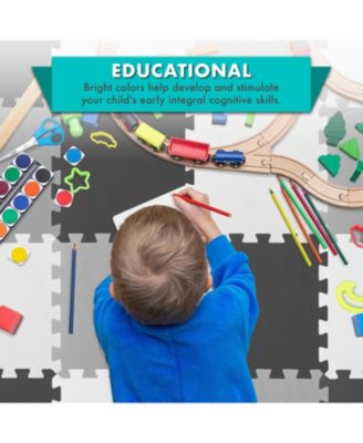 ProSource Kids Floor Play Mat 3/8-in, 36 Sq Ft - 36 Tiles