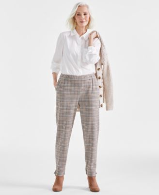 Misses fashion plaid pants