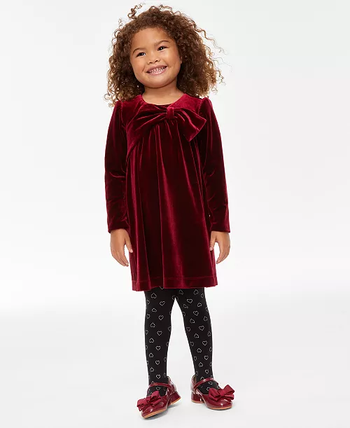 toddler girls mommy & me velvet dress, created for macy's