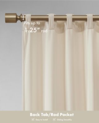 Colt Room Darkening Velvet Curtain Panel Pair, 37"W x 63"L