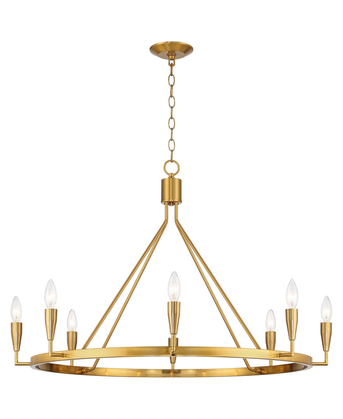 Possini Euro Design CoveyRing Chandelier Lighting Wide Modern Tapering Candles 8-Light Fixture for Dining Room House Home Foyer Kitchen Isla