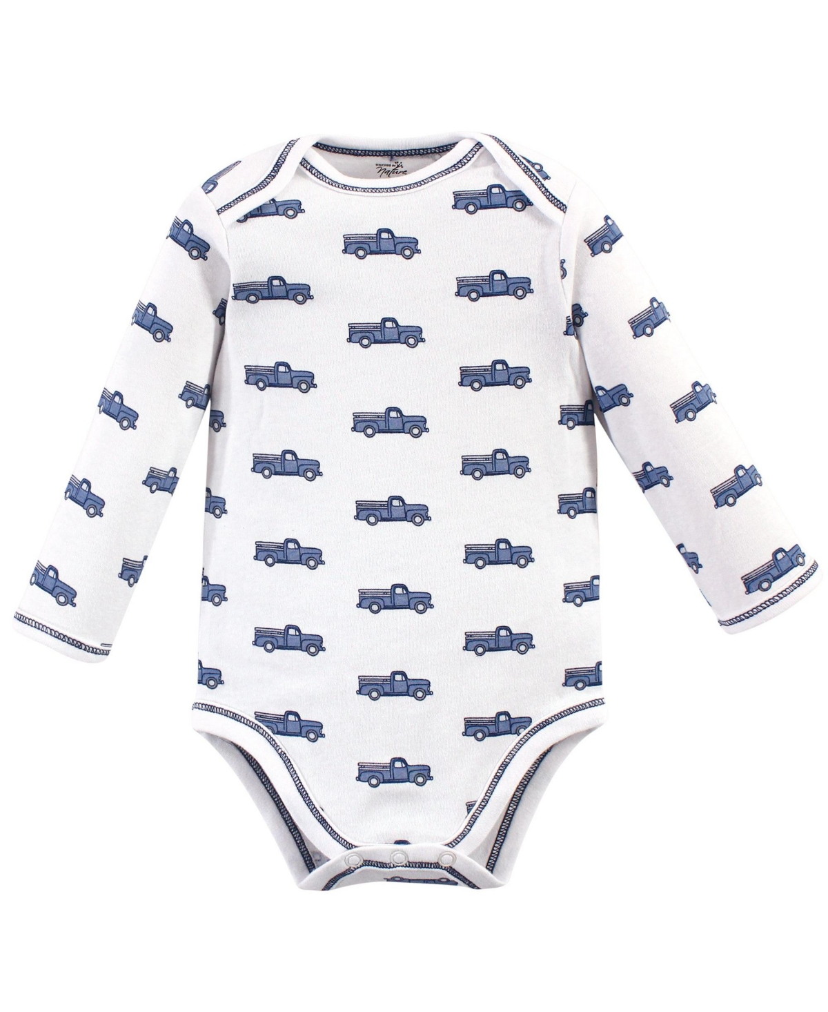 Touched by Nature Baby Boys Baby Organic Cotton Long-Sleeve Bodysuits 5pk,- Truck