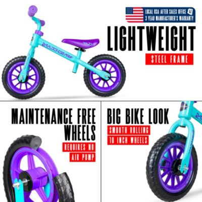 Toddler Balance Bike – Lightweight No Pedal First Bike for Ages 18 Months to 4 Years – Adjustable Seat – 10" Maintenance-Free Tires – My 1st BMX Balance Bike - Black