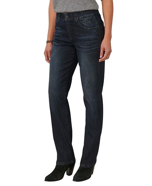 alfani Democracy Women's "Ab" Solution Straight Leg Jean Women's Fashion Shoes & Accessories