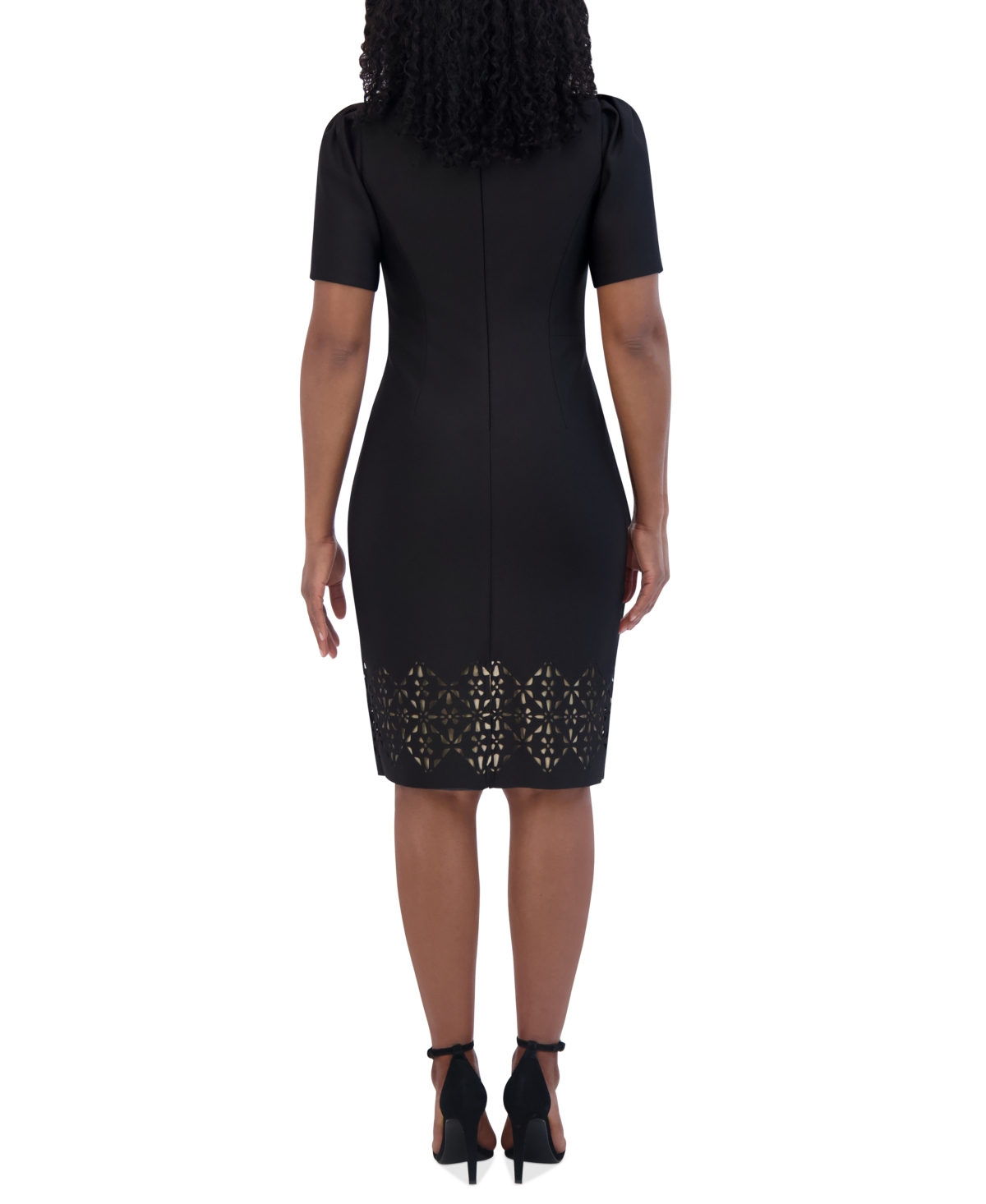 Jessica Howard Womens Cut-out Polyester Sheath Dress In Black