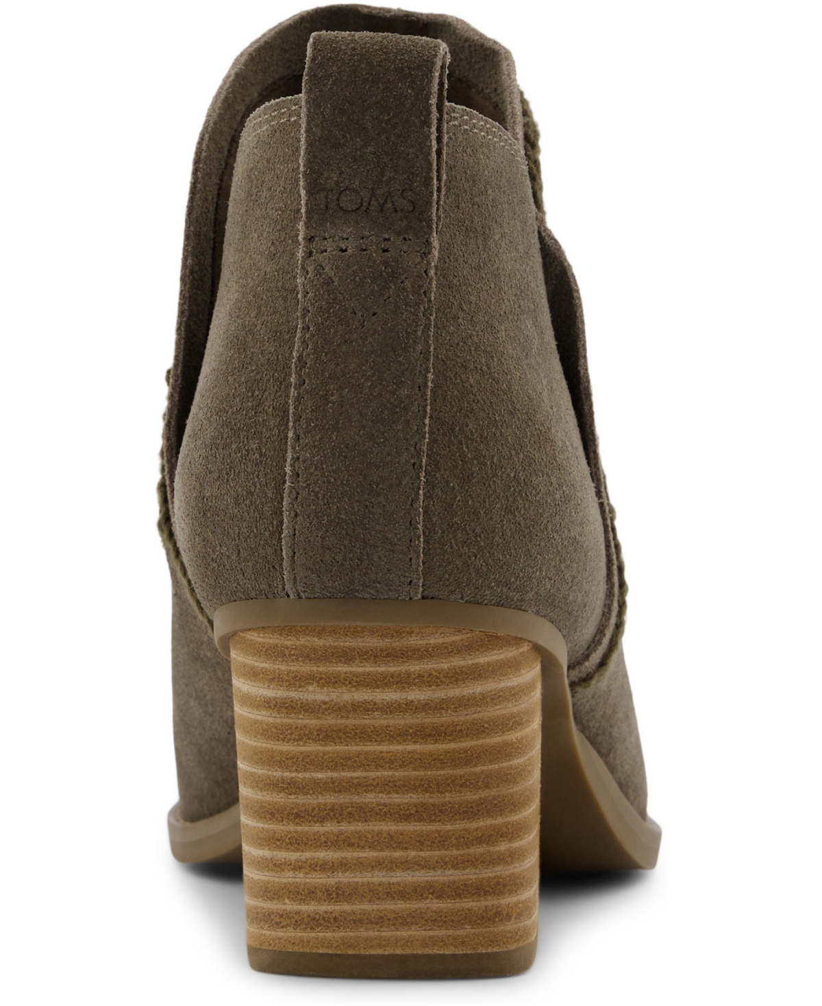 Shop Toms Women's Kaia Wedge Booties In Canteen Green Suede