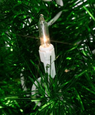 2' Paradise Lime Green Tinsel Pine Artificial Tree