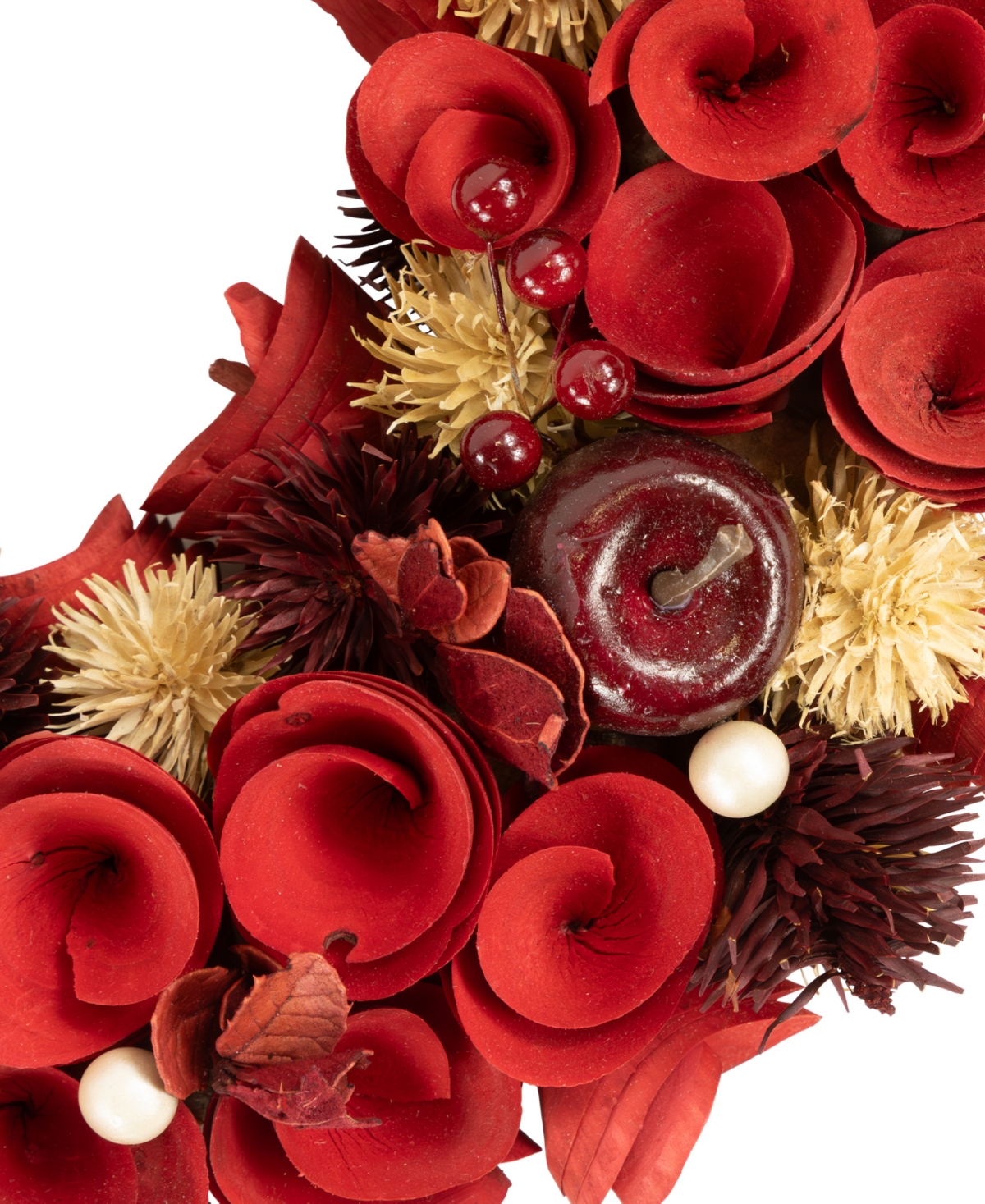 Northlight Wooden Artificial Christmas Wreath In Red