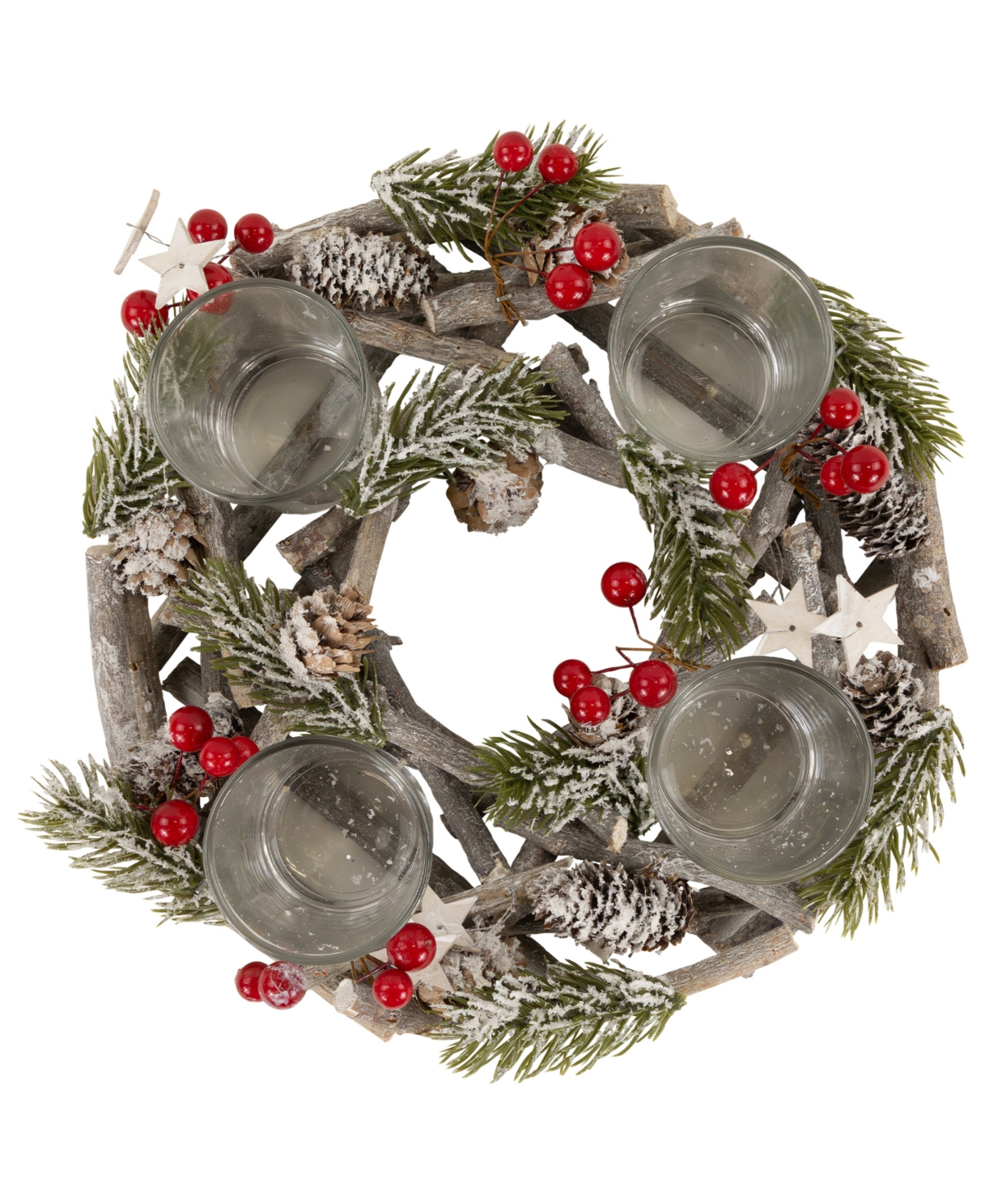 Northlight Frosted Christmas Glass Votive Candle Holder - 9-Inch