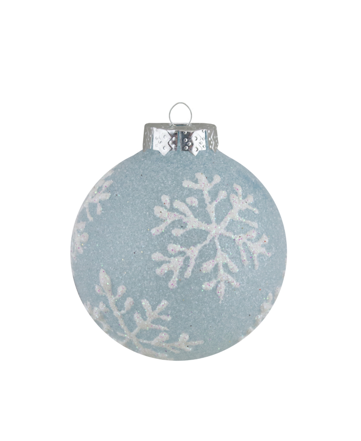 Northlight Light Blue Glitter Christmas Ball Ornaments 1.75-inch In Blue