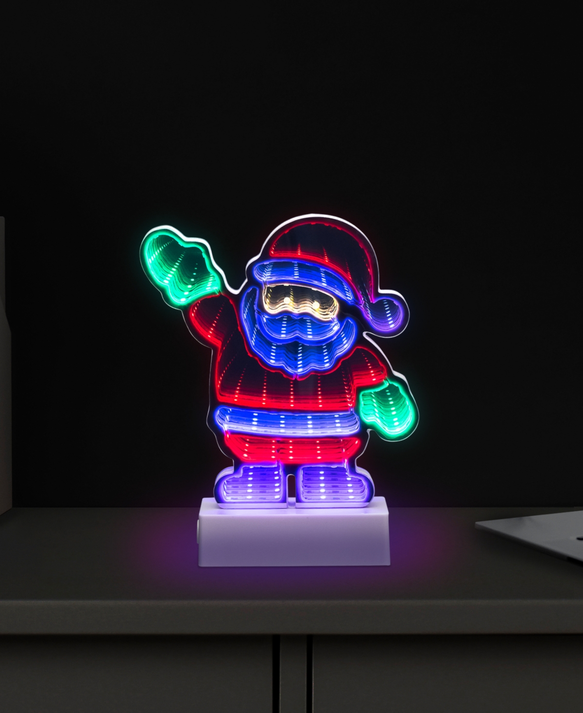 Northlight Led 3d Santa Claus Christmas Tunnel Light In White