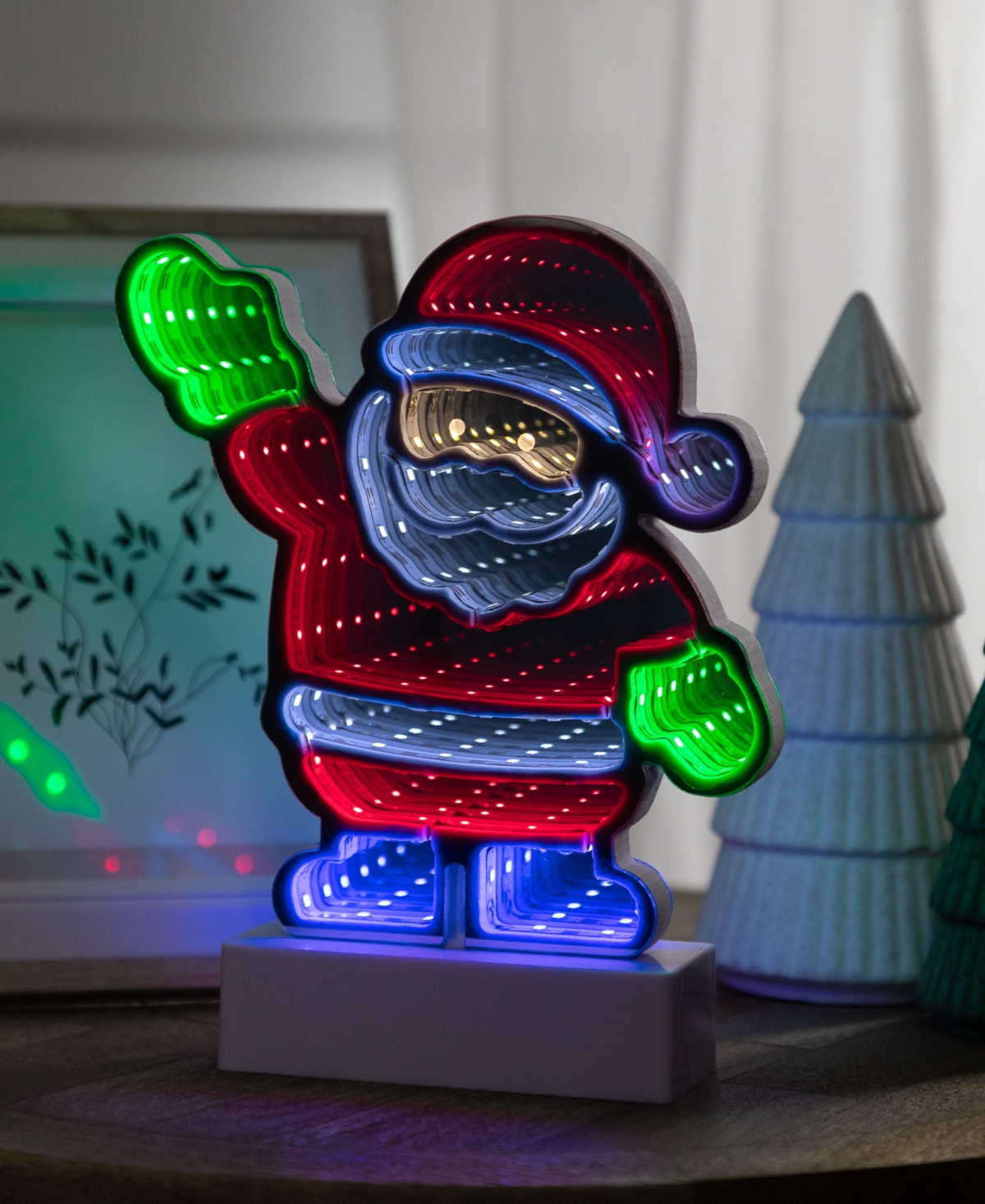 Northlight Led 3d Santa Claus Christmas Tunnel Light In White