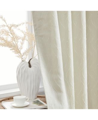 Camden Fashion 100% Blackout 2 Layer Winter Heat Blocking Thermal Insulated Energy Savings Window Curtain Drapery Grommet Panels for Office & Bedroom, Set of 2