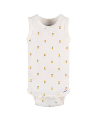 Baby Girls Sleeveless Onesies Bodysuits, 4 Pack