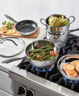 Radiant Pro Stainless with Brushed Titanium Finish Cookware Set, 11-Pc.