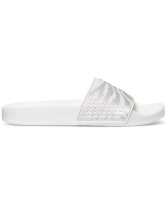 Michael Kors Women's Gilmore Zebra Sequin Slide Sandals Macy's