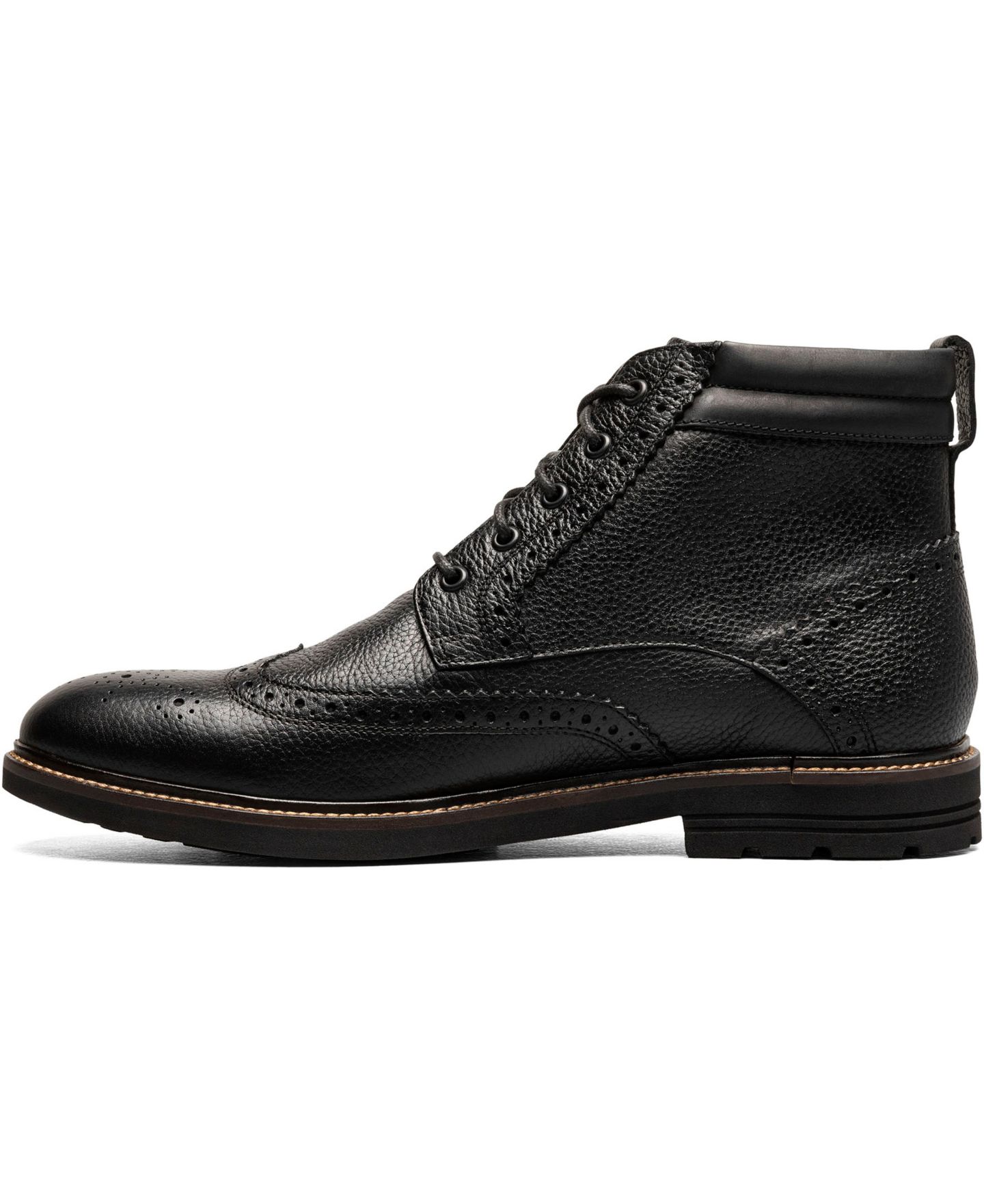 Мужские ботинки Nunn Bush Odell II Wingtip Boot, цвет: Чёрный — фото 5