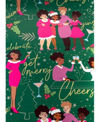 Green Cheers Auntie Gift Wrap