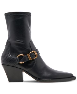 Women's Rave Pointed-Toe Buckled Dress Booties
