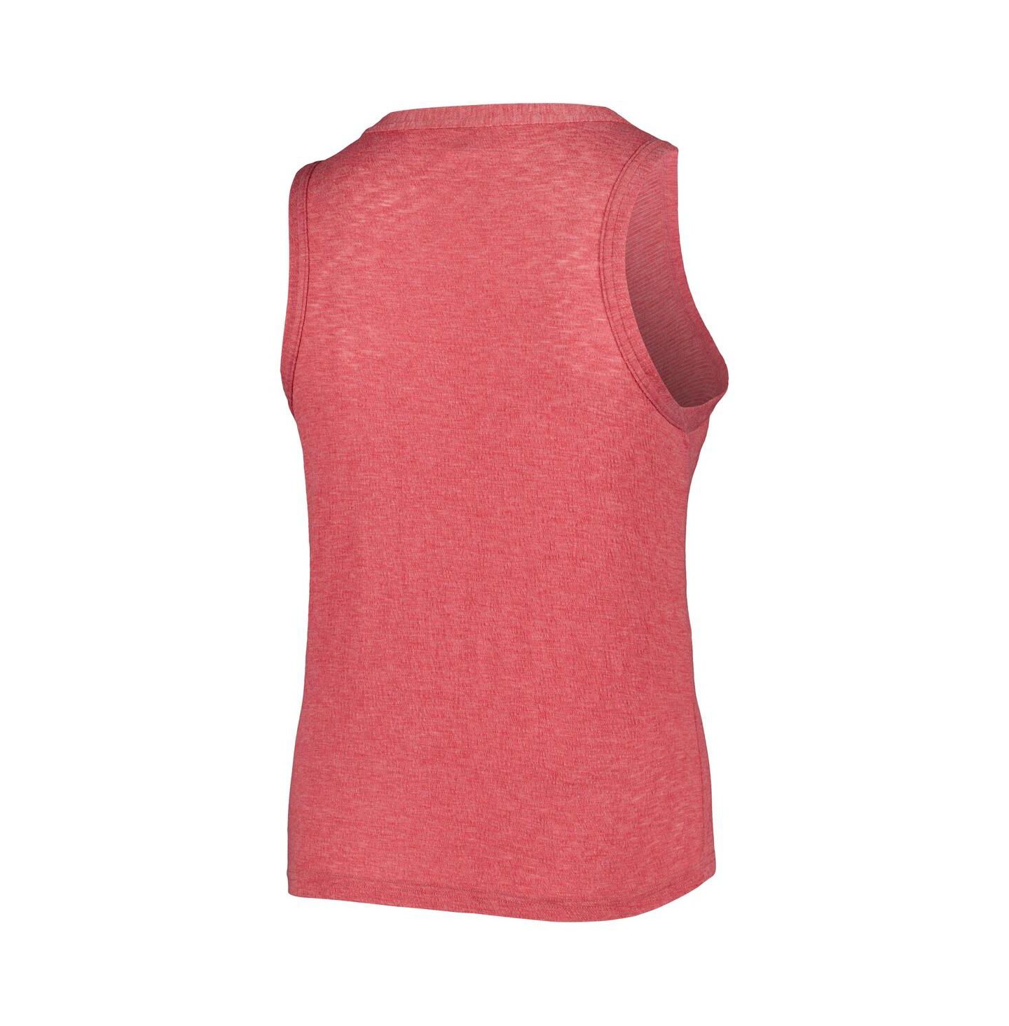 Женский топ Soft As A Grape Red Washington Nationals Plus Size High Neck Tri-Blend — фото 3
