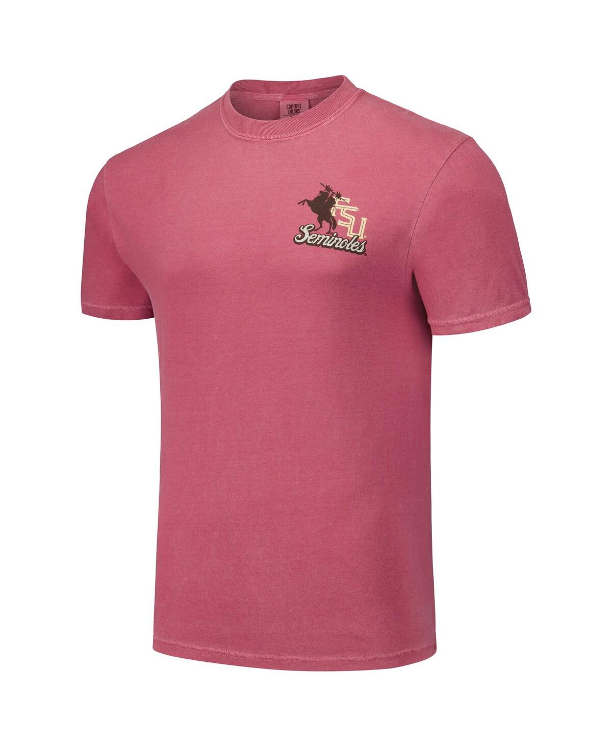 Image One Men's And Women's Garnet Florida State Seminoles Hyper Local Unconquered Statue T-shirt In Garnet