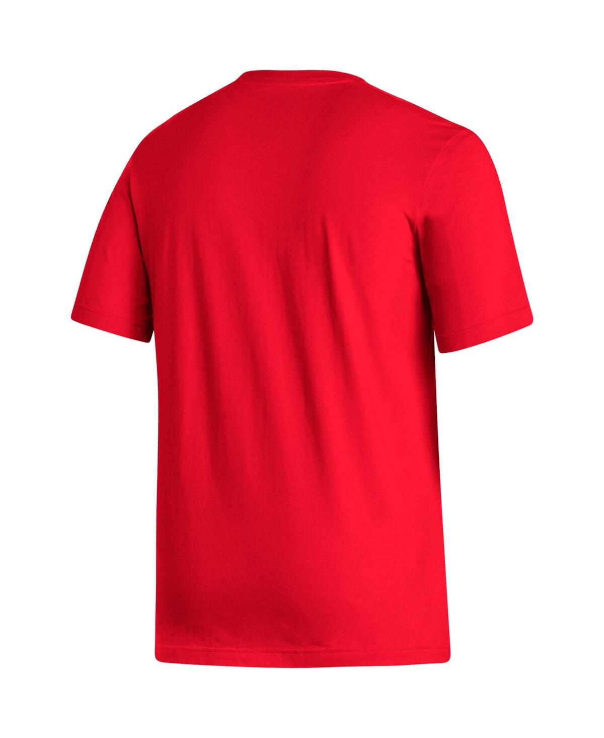 Adidas Men'sBayern Munich Culture Bar T-Shirt - Red