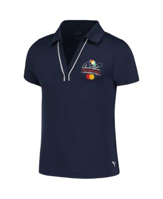 Big Boys and Girls Navy Arnold Palmer Invitational Piped CLOUDSPUN V-Neck Polo
