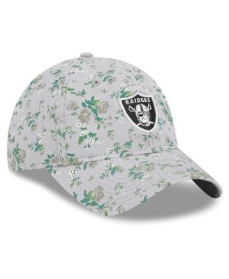 Big Boys and Girls Gray Las Vegas Raiders Bouquet 9TWENTY Adjustable Hat