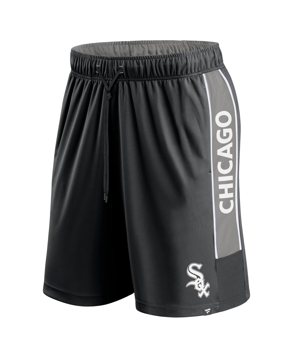Fanatics Men'sChicago White Sox Win the Match Defender Shorts - Black, Gray