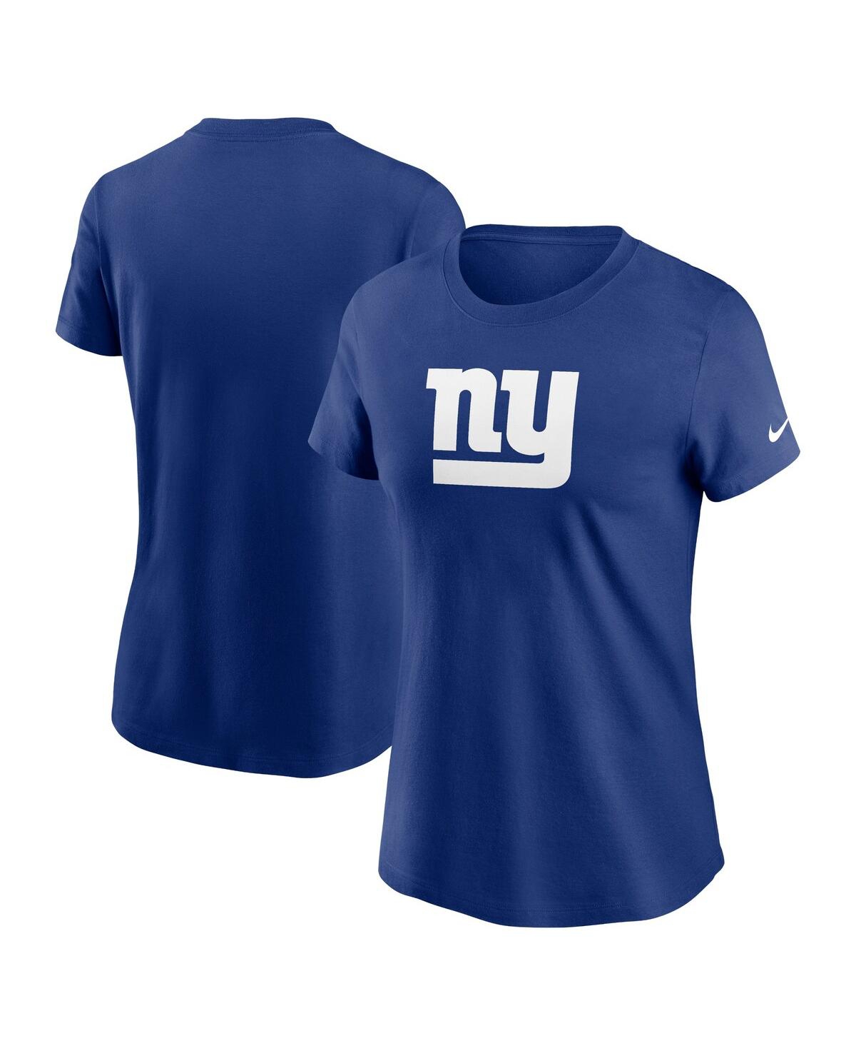 Nike Women's Royal New York Giants Primary Logo T-shirt In Royal