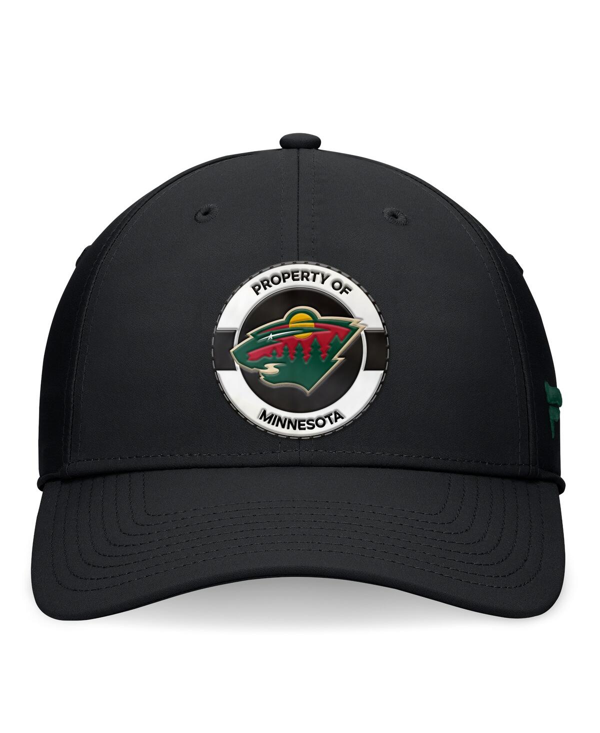 Fanatics Men's Black Minnesota Wild Authentic Pro Training Camp Flex Hat In Black