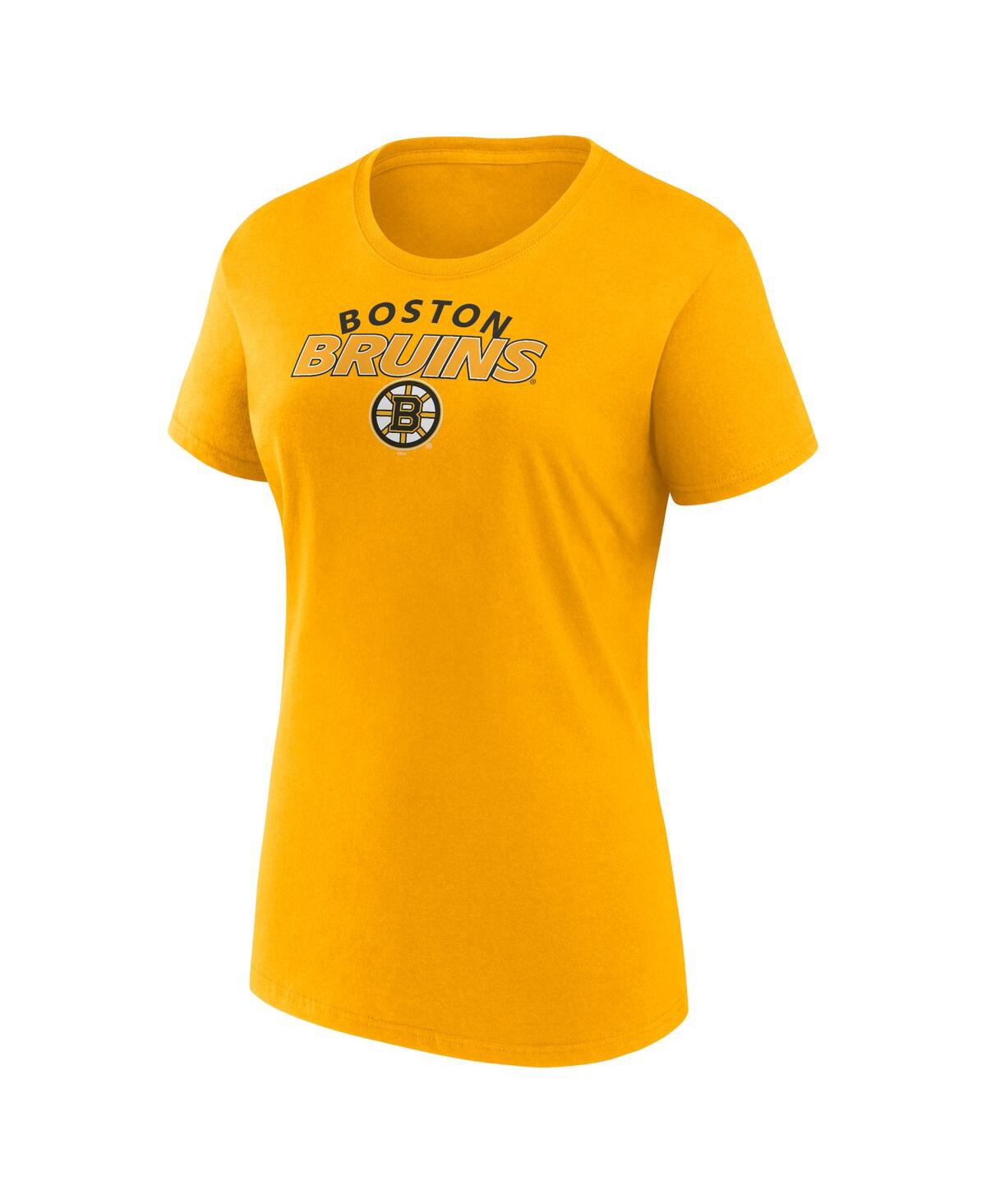 Fanatics Women's Boston Bruins Risk T-shirt Combo Pack In Black,gold