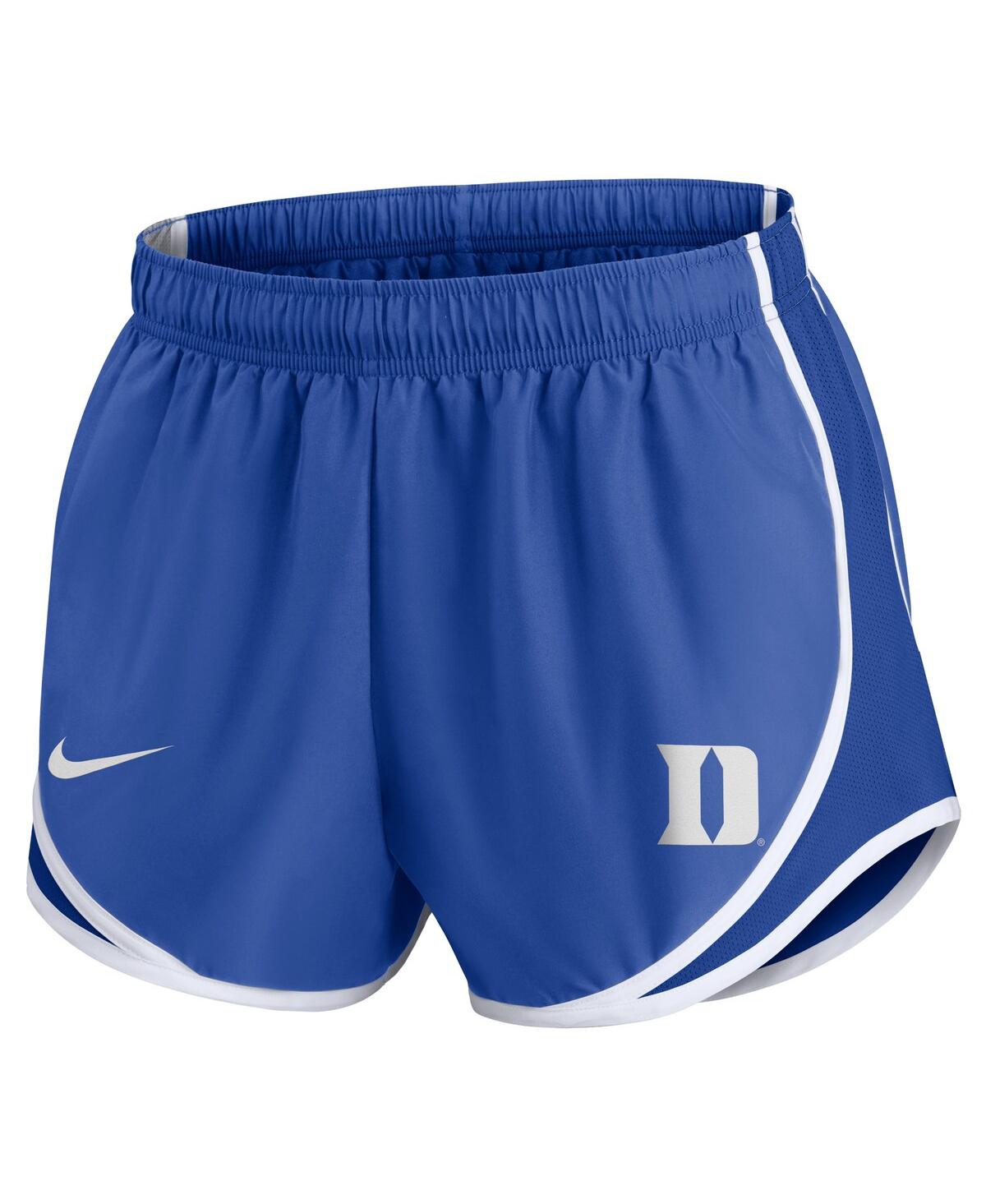 Nike Royal Duke Blue Devils Team Tempo Performance Shorts In Royal,white