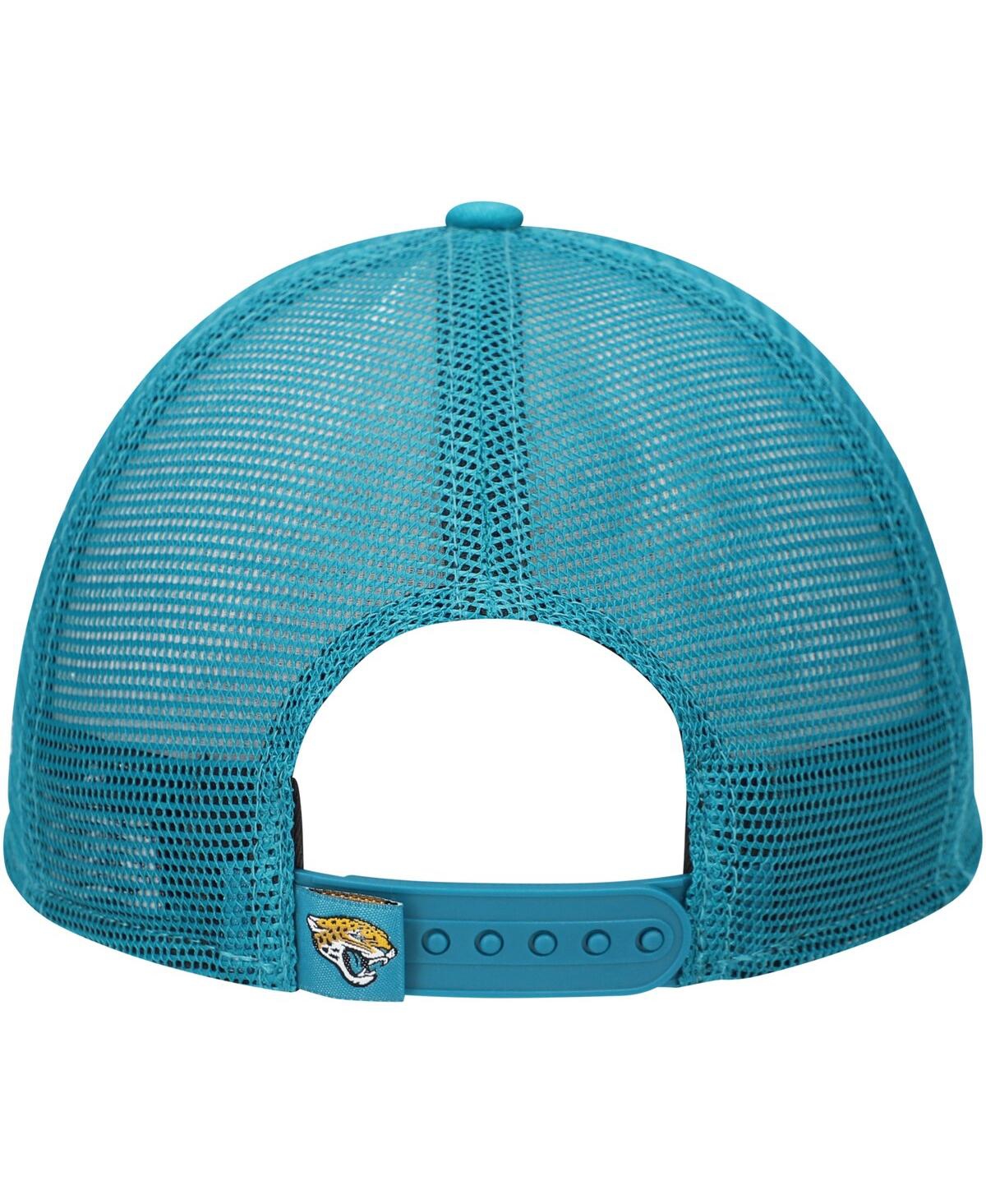 NEW ERA MEN'S TEAL JACKSONVILLE JAGUARS GAME DAY 9TWENTY ADJUSTABLE TRUCKER HAT 