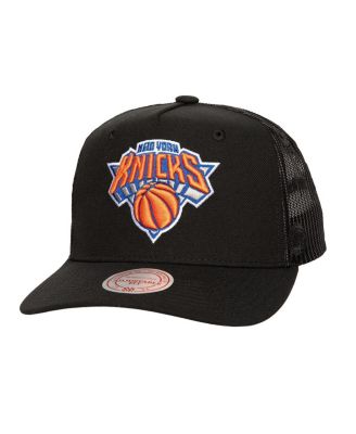 Mitchell & Ness Men's Black New York Knicks Monogram All-Over Logo