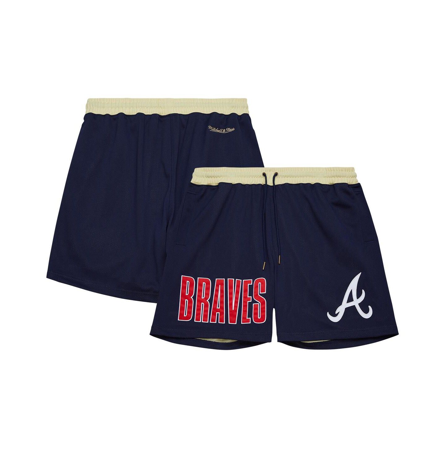 Мужские шорты Mitchell & Ness Navy Atlanta Braves OG 2.0 Fashion — фото 1