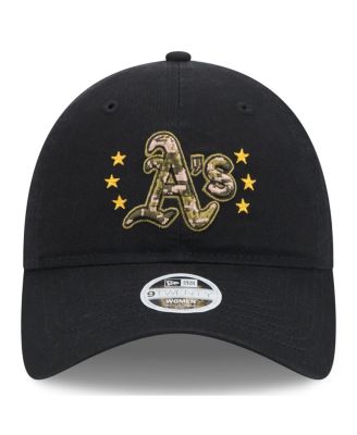 Women's Black Oakland Athletics 2024-Armed Forces Day 9TWENTY Adjustable Hat
